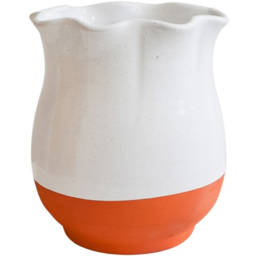 Ivyline Moreton Ivory Scalloped Vase 30cm - thumbnail 1