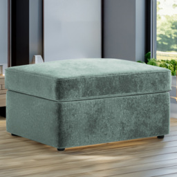 Jay-Be Cosy Chenille Aqua Footstool Bed with Comfort Mattress