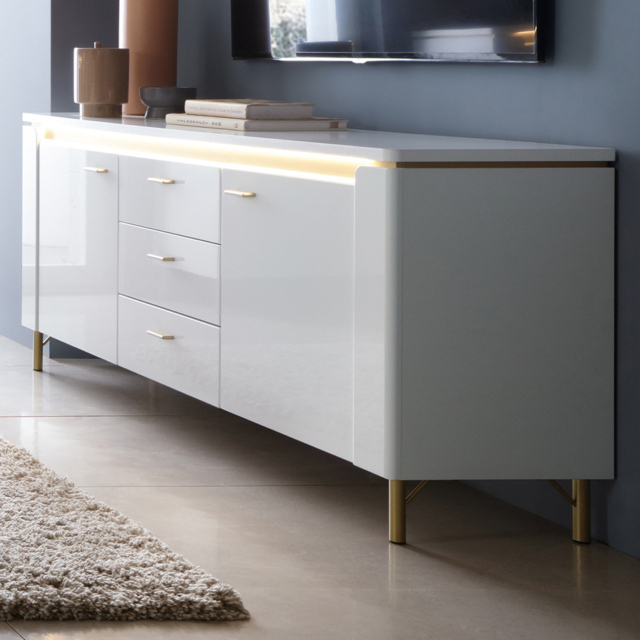 Furniture To Go Lazio 2 Door 3 Drawer Alpine White TV Cabinet - image 1