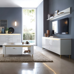 Furniture To Go Lazio 2 Door 3 Drawer Alpine White TV Cabinet - thumbnail 4