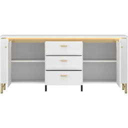 Furniture To Go Lazio 2 Door 3 Drawer Alpine White TV Cabinet - thumbnail 3