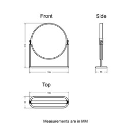 Homebase Edit Black Magnifying Bathroom Mirror - thumbnail 3