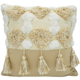 Intimates Alta Tufted Beige Filled Cushion 43 x 43cm 2 Pack