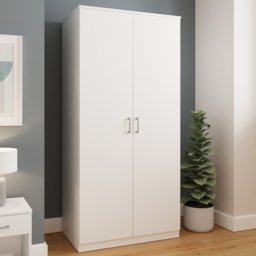 GFW Bailey White 2 Door Wardrobe
