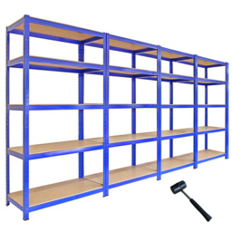 Monstershop Blue Storage Racks 90cm 4 Pack