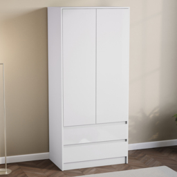 Vida Designs Glinton White 2 Door 2 Drawer Wardrobe - thumbnail 1