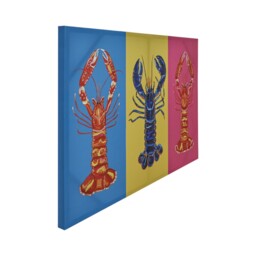 Multicolour Alice Straker Vibrant Lobster Wall Canvas 50 x 70cm - thumbnail 3