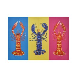 Multicolour Alice Straker Vibrant Lobster Wall Canvas 50 x 70cm - thumbnail 1