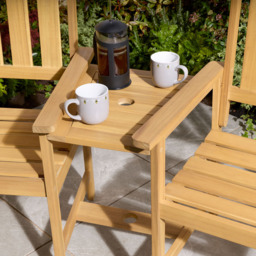 Rowlinson Brighton Eucalyptus Wood 2 Seater Companion Seat - thumbnail 2