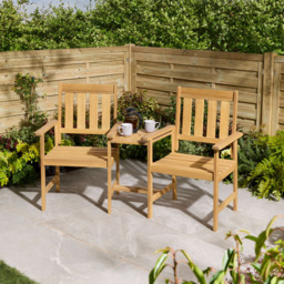 Rowlinson Brighton Eucalyptus Wood 2 Seater Companion Seat - thumbnail 4