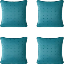 Alan Symonds Teal Dobby Square Cushion with Polyester Filled Pad 45 x 45cm 4 Pack