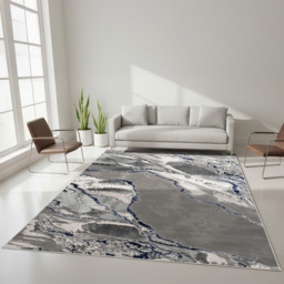 Smart Living Parma Blue Carved Rug 120 x 170cm - thumbnail 2
