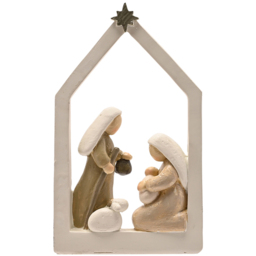 The Seasonal Gift Co. Shepherd with Sheep Nativity Scene Christmas Decoration - thumbnail 1