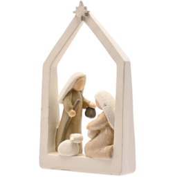 The Seasonal Gift Co. Shepherd with Sheep Nativity Scene Christmas Decoration - thumbnail 2