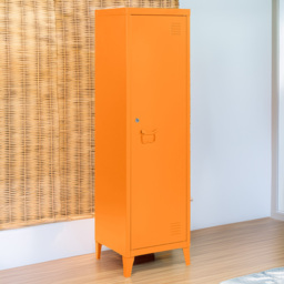 MMT Furniture Designs Single Door Orange Metal Locker Cabinet