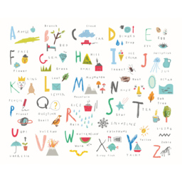 Origin Murals Children's Alphabet Illustrations Multicolour Wall Mural - thumbnail 2