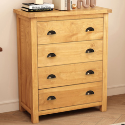 Cabinet Bits Lugo 4 Drawer Chest of Drawers with Brass Cup Handle - thumbnail 1