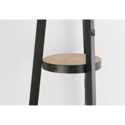 Hudson Black and White Tripod Charging Floor Light - thumbnail 4
