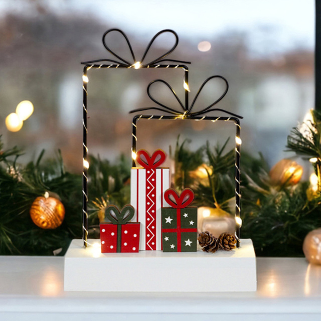 Xmas Haus Wired LED Christmas Gift Box Display - image 1