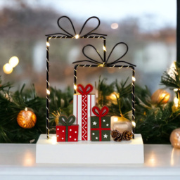Xmas Haus Wired LED Christmas Gift Box Display - thumbnail 1