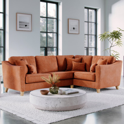 Marlon City Terracotta 3 Seater Left Hand Corner Sofa