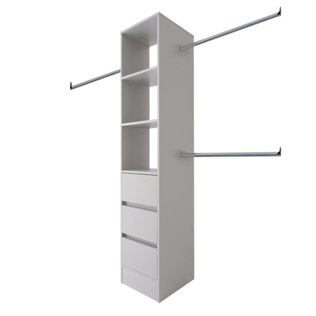 Spacepro 3 Drawer Single Hanger Bar Cashmere Tower Unit 450mm - image 1