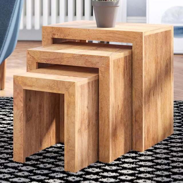 Brooklyn Napoli Toko Light Mango Nest of Tables Set of 3 - image 1