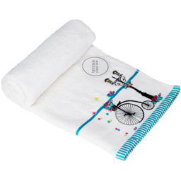 Bellissimo Soft Turkish Cotton White Bicycle Towel Set of 6 - thumbnail 2
