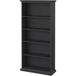 Florence Paris 5 Shelf Matt Grey Tall Bookcase - thumbnail 4