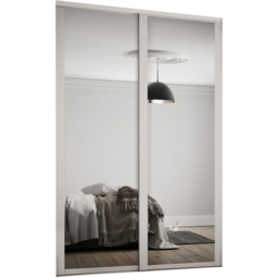 Spacepro Shaker 2 Door Cashmere Frame Mirror Sliding Wardrobe Kit 1753mm - thumbnail 1