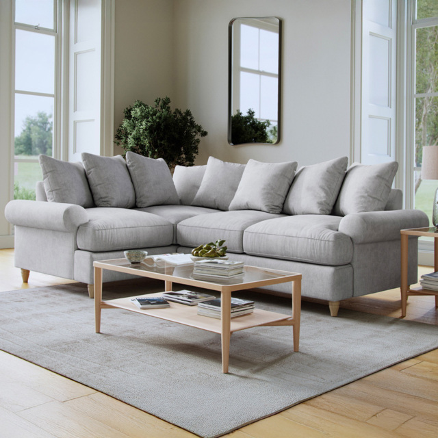 Clara Faro 16 Grey 3 Seater Right Hand Corner Agmamito Sofa - image 1