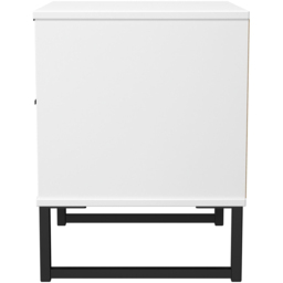 Crowndale Fluted 2 Drawer Duck and White Matt Compact Bedside Cabinet Ready Assembled - thumbnail 3