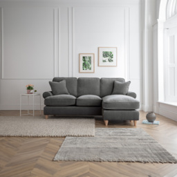 The Victoria 3 Seater Charcoal Right Hand Chaise Sofa - thumbnail 4
