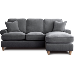 The Victoria 3 Seater Charcoal Right Hand Chaise Sofa - thumbnail 2
