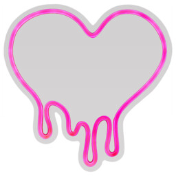 Melting Heart Neon Mirror - Pink - thumbnail 1