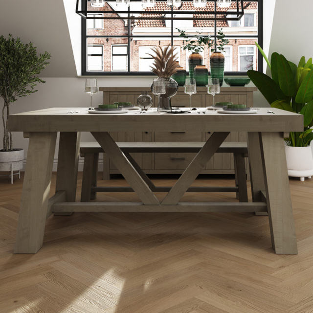 FWStyle Saltash Reclaimed Pine Dining Table - image 1