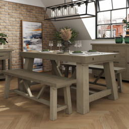 FWStyle Saltash Reclaimed Pine Dining Table - thumbnail 4