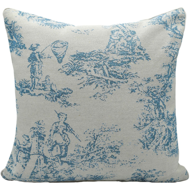 Velosso Toille Tapestry Blue Filled Cushion 43 x 43cm 2 Pack - image 1