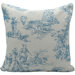 Velosso Toille Tapestry Blue Filled Cushion 43 x 43cm 2 Pack