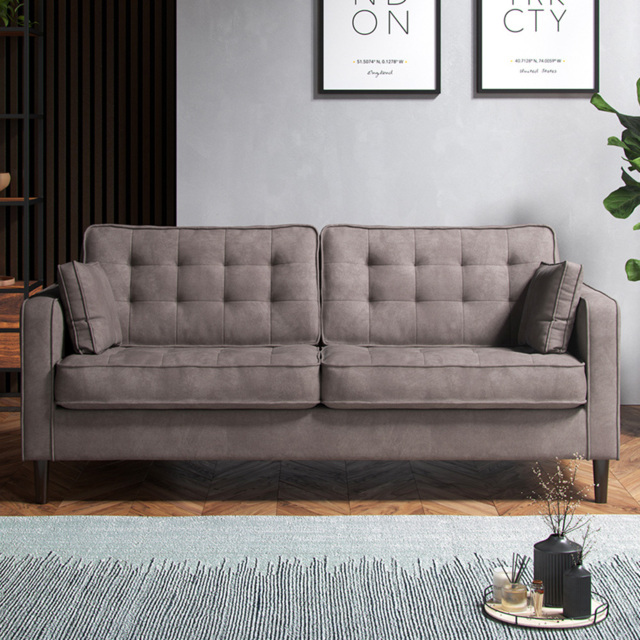 Eden Pewter Chenille 3 Seater Sofa - image 1