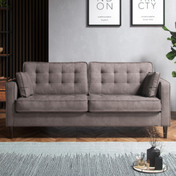 Eden Pewter Chenille 3 Seater Sofa - thumbnail 1