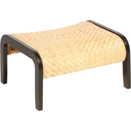 Desser Harmony Black and Natural Rattan Footstool - thumbnail 2