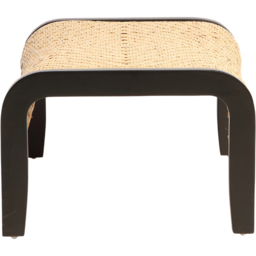 Desser Harmony Black and Natural Rattan Footstool - thumbnail 4