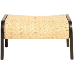 Desser Harmony Black and Natural Rattan Footstool - thumbnail 3