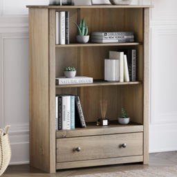 VIDA DESIGNS Panama Single Drawer 3 Shelf Bookcase
