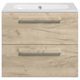 Bathstore Milford 2 Door Oak Wall Hung Basin Unit 610mm - thumbnail 4