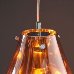 Merano Perugia Small Metallic Glass Copper Pendant Ceiling Lamp - thumbnail 4