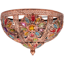 ValueLights Samia Bronze Moroccan Style Easy Fit Uplighter - thumbnail 1