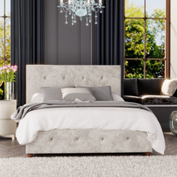 Laurence Llewelyn-Bowen Hesper Double Pearl Mirazzi Velvet Ottoman Bed