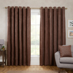 Divante Aspen Mocha Blackout Eyelet Curtain 229 x 229cm